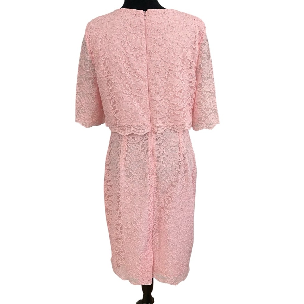Preston & York Pink Lace Dress Size 12 - Picture 3 of 6